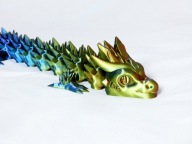 Smok Kryształowy Crystal Dragon Ruchomy Przegubowy Druk 3D 78cm Multivers3D
