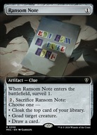 Karta Magic: The Gathering Ransom Note MKM MKC *Extended Art*