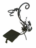 Kwietnik metalowy 30cm stojak na kwiaty donice kwiat ozdoba prezent -czarny