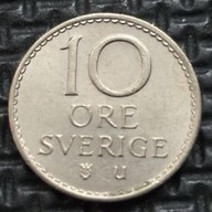 *SZWECJA [0072]*10 ore 1967 (SVERIGE) Król Gustaw VI Adolf Korona, Monogram