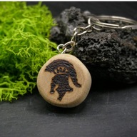 DREWNIANY BRELOCZEK RĘCZNIE WYPALANY -SPARTAN -dla niego mężczyzny, prezent