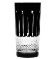 Czarne KRYSZTAŁOWE Szklanki do Napojów Wody 320 ml Szlifowane Polskie