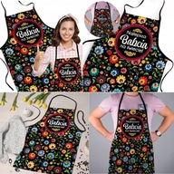 FARTUCH KUCHENNY Z NADRUKIEM NA DZIEŃ BABCI - PREZENT DLA BABCI