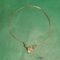 DAMSKA KOLIA - Srebro pr,835, pozłacana