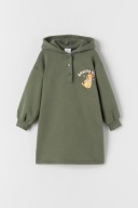 DRESOWA SUKIENKA ZARA Z KAPTUREM 128, PUCHATEK