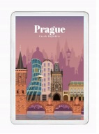 PRAGA PRAHA CZECHY magnes pamiątkowy na lodówkę akrylowy