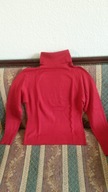 ARCHIMODE bluzka dzianina golf sweter S czerwony wiskoza nowy