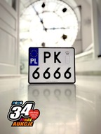 Tablice rejestracyjne motocyklowe PK 6666 Sztab 7668