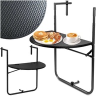 SKŁADANY STOLIK BALKONOWY PÓŁKA NA BALUSTRADĘ TURYSTYCZNY KAWOWY NA TARAS