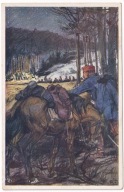 Czerwony Krzyż C. K. ok.1915r Czerwone Diabły Huzar koń na zwiadzie nr. 268