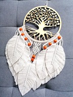 Dreamcatcher Łapacz snów Makrama drzewo życia korale Boho