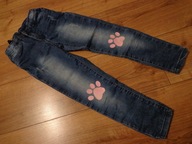 Spodnie ciemny jeans cieniowane 122 bdb