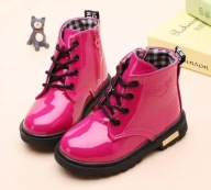 Super wygodne BOTKI r.29 różowe na zamek lakierowane ekł 17,80