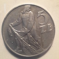 5 zł 1974 -Rybak, PIĘKNA, SZEROKIE CYFRY W DACIE.