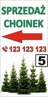 BANER PLANDEKA SPRZEDAŻ CHOINEK CHOINKA CHOINKI 100x50 5