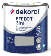 Dekoral Effect 3w1 Farba PLAMOODPORNA matowa szary średni 2,5l