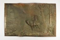 ORYGINALNA SECESYJNA PLAKIETA MYŚLIWSKA DARZ BÓR ZOBACZ!