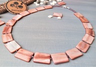 SURF Naszyjnik beżowy nude z masy perłowej i szkła Toho BlackberriesArts