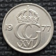 *SZWECJA [0077]*50 ore 1977 (SVERIGE) Król Karol XVI Gustaw Korona Monogram