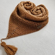 Chusta ręcznie robiona na szydełku, szer.130cm x wys. 70cm,akryl,wełna, K1