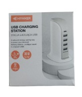 HYKKER STACJA ŁADUJĄCA 30W 5× USB TYP C 2 m KABEL BIAŁA