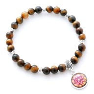 Bransoletka handmade z zawieszką kolorowa MANDALA