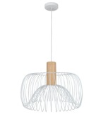 Lampa wisząca Anemone biała E27 rustykalna