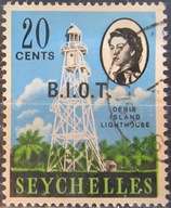 Seszele kolonia angielska stary znaczek z nadrukiem (7/9