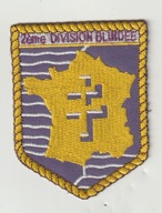 Francja 2 dywizja pancerna naszywka haft 8x6 cm