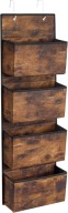 ORGANIZER WISZĄCY NA DRZWI 33,5 x 12 x 100 cm BRĄZOWY 4 KIESZENIE TORBA