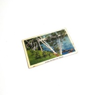 Pocztówka vintage Boyne City Michigan USA 1941 stara krajobraz jezioro