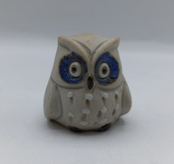 Sowa sówka z porcelany - vintage - 5cm - malutka kolekcjonerska
