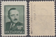 476** ciemnoszarozielony , pap. x2b , ZL 11 1/4 , gw.+opis Jerzy Walocha