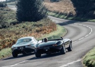 Plakat A3 - Jaguar E-Type Low Drag GT + Eagle Speedster