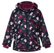 LUPILU kurtka softshell dziewczęca granat/bordo w leśne 86/92