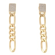 55619 Kolczyki 18K pozłacane 59/8 MM eleganckie z cyrkoniami