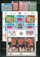 A50448) Olimpiada 92: Paraguay 4445 - 4449 KLB** + Bl 466 a**