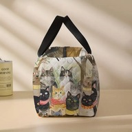 TORBA MATERIAŁOWA PODRÓŻ W KOTY KOTKI ANIME ZAMEK KOLORI CASUAL KLASYCZNA