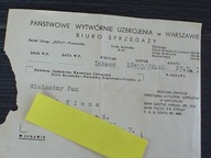 dokument sprzedaży roweru Łucznik Extra 1937 PWU FB Radom