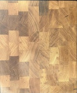 DESKA DO KROJENIA Z DREWNA DĘBOWEGO 38x32x4 cm TWOJE LOGO