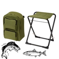 Krzesło wędkarskie z plecakiem składane 41 cm zestaw na ryby turystyczne