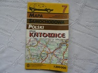 MAPA SAMOCHODOWA POLSKI ARKUSZ- KATOWICE KŁODZKO OPOLE LUBLINIEC BIELSKO