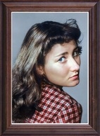 Obraz Halina Poświatowska portret w drewnianej ramie ze szkłem