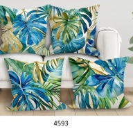 Poszewki na poduszki 4 szt. 45x45cm LIŚCIE TROPIKALNE MONSTERY PALMY 4593
