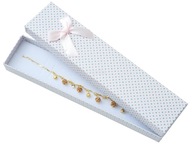 NOWE pudełko na łańcuszek, bransoletkę, grochy, groszki, kropki