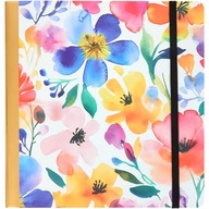 SZKICOWNIK z kopertą PAPIER AKWARELOWY 300 g/m2 KWIATY 21x21cm