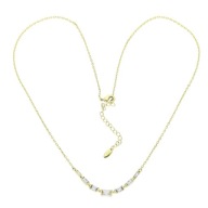 86721 Celebrytka stal chirurgiczna 316L pozłacana 14K "brylanciki"