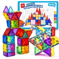 Klocki Magnetyczne 3D 112 el. Kreatywne Edukacyjne Dla Dzieci +3lata