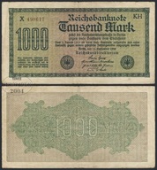 BNN - NIEMCY 1000 Marek 1922 # P76c # KH - X 498617 # znak wodny F # F/VF