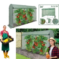 SZKLARNIA TUNEL OGRODOWY MOCNY NA POMIDORY WARZYWA 3x1,8m FOLIA UV OGRÓD